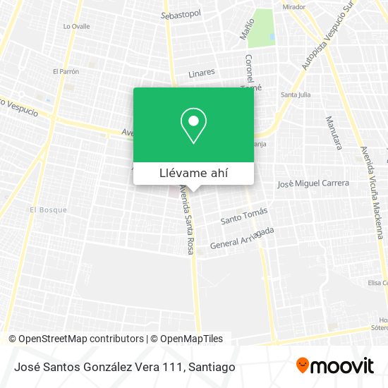 Mapa de José Santos González Vera 111