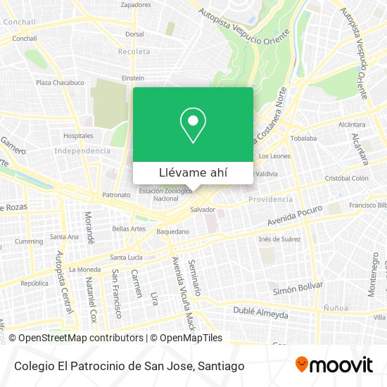 Mapa de Colegio El Patrocinio de San Jose