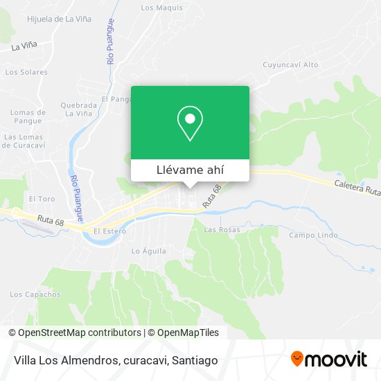 Mapa de Villa Los Almendros, curacavi