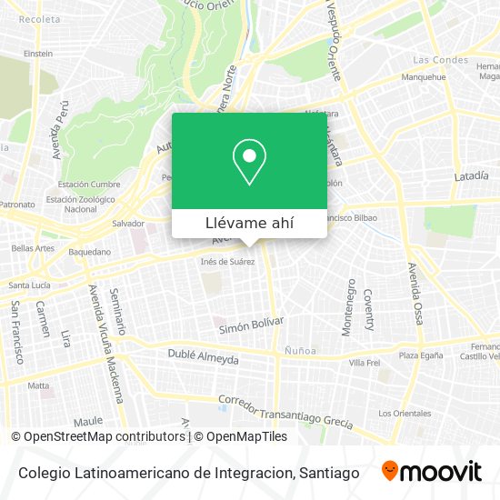 Mapa de Colegio Latinoamericano de Integracion