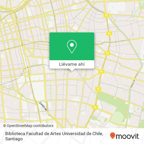 Mapa de Biblioteca Facultad de Artes Universidad de Chile