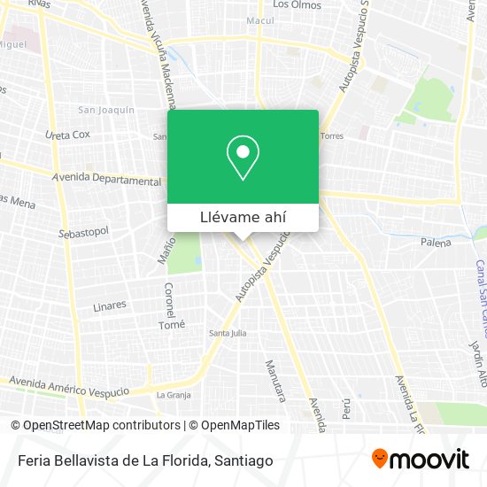 Mapa de Feria Bellavista de La Florida