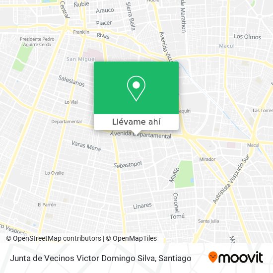 Mapa de Junta de Vecinos Victor Domingo Silva