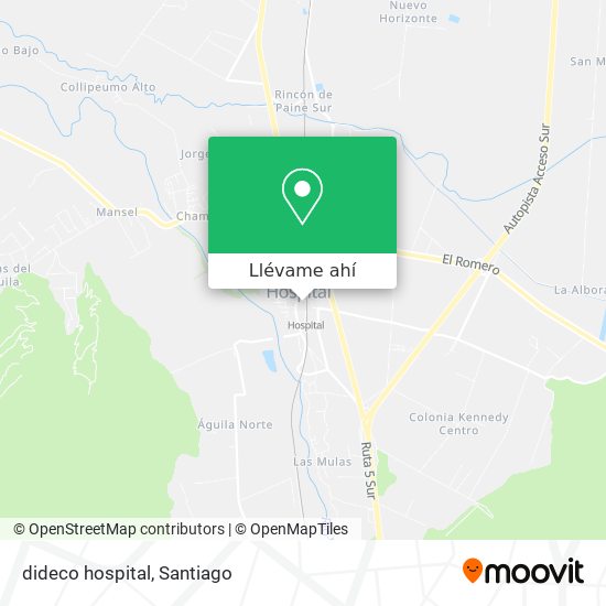 Mapa de dideco hospital