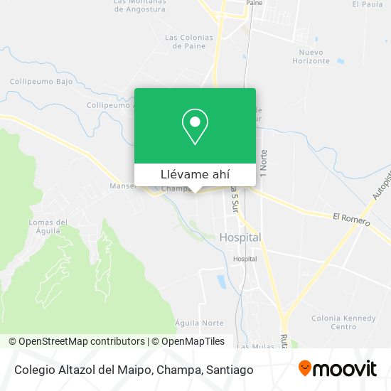 Mapa de Colegio Altazol del Maipo, Champa