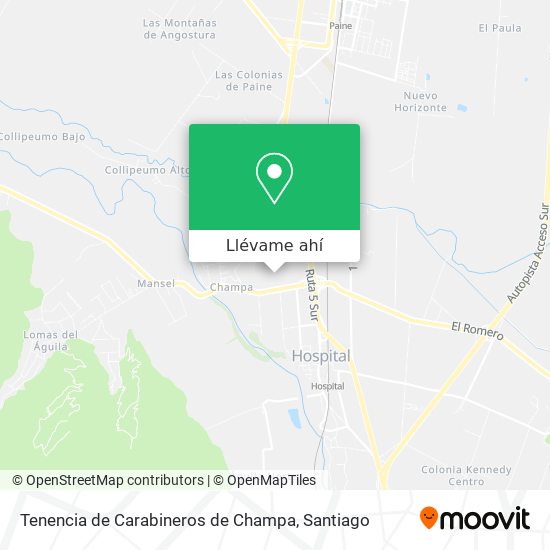 Mapa de Tenencia de Carabineros de Champa