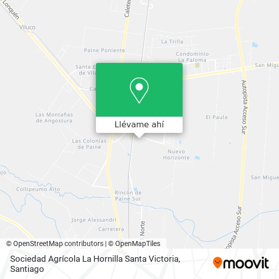Mapa de Sociedad Agrícola La Hornilla Santa Victoria