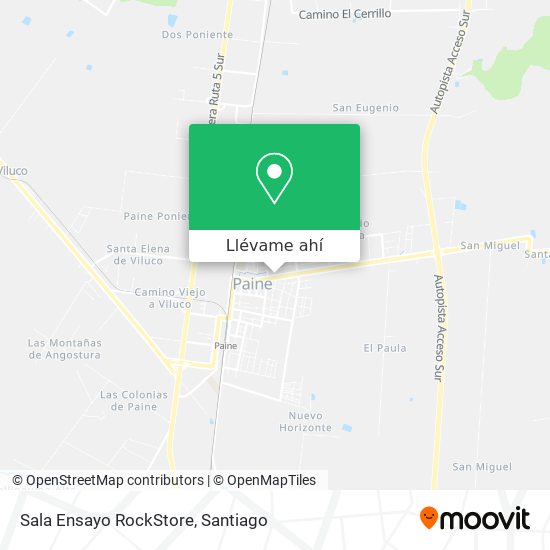 Mapa de Sala Ensayo RockStore