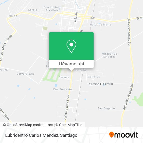 Mapa de Lubricentro Carlos Mendez