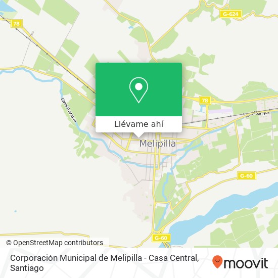 Mapa de Corporación Municipal de Melipilla - Casa Central