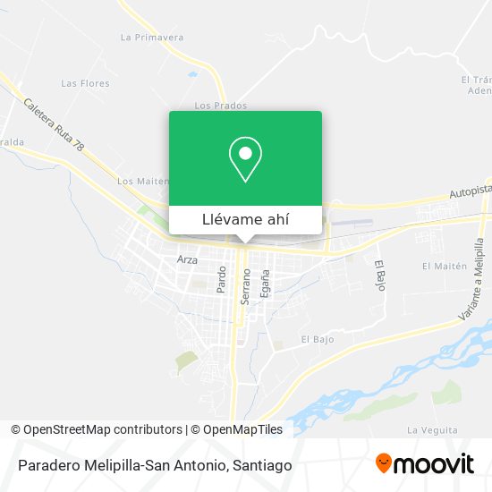 Mapa de Paradero Melipilla-San Antonio