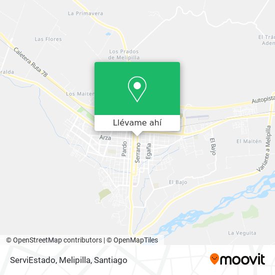 Mapa de ServiEstado, Melipilla