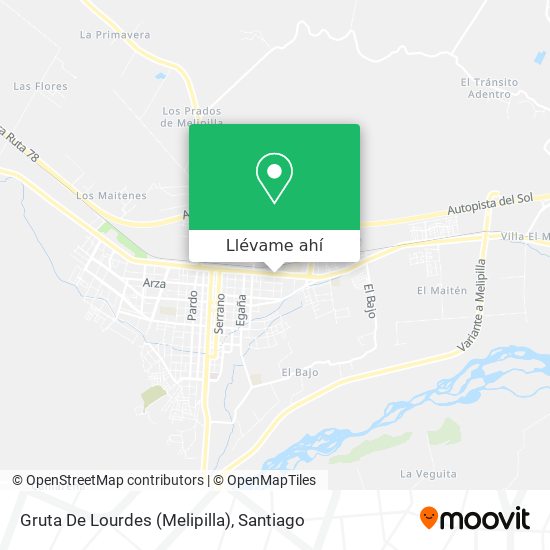 Mapa de Gruta De Lourdes (Melipilla)