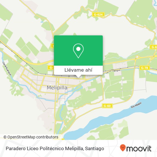 Mapa de Paradero Liceo Politécnico Melipilla