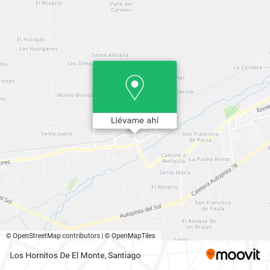 Mapa de Los Hornitos De El Monte