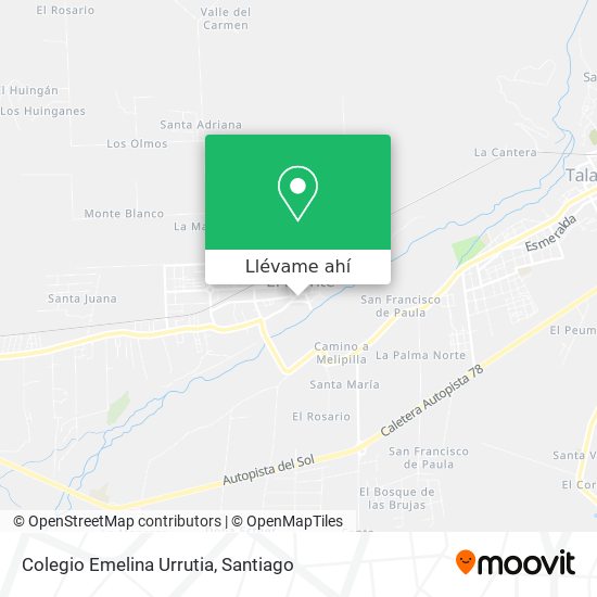 Mapa de Colegio Emelina Urrutia