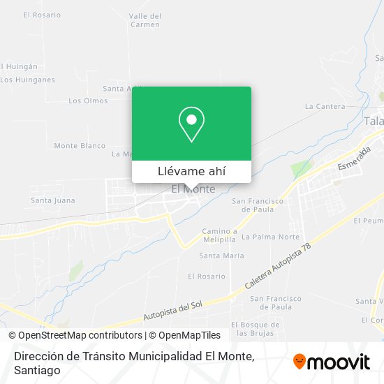 Mapa de Dirección de Tránsito Municipalidad El Monte