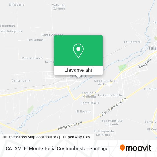 Mapa de CATAM, El Monte. Feria Costumbrista.