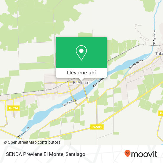 Mapa de SENDA Previene El Monte