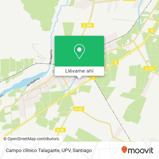 Mapa de Campo clínico Talagante, UPV