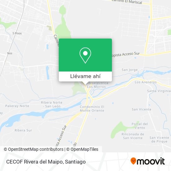 Mapa de CECOF Rivera del Maipo