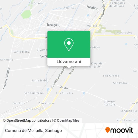 Mapa de Comuna de Melipilla
