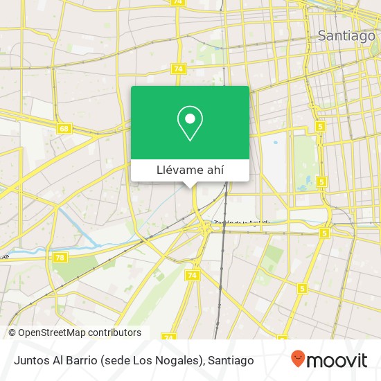 Mapa de Juntos Al Barrio (sede Los Nogales)