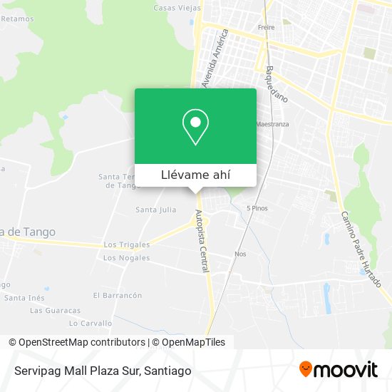 Mapa de Servipag Mall Plaza Sur