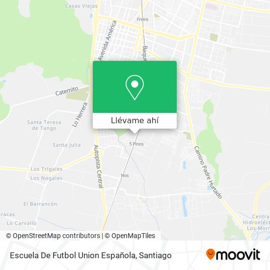 Mapa de Escuela De Futbol Union Española