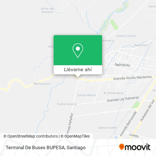 Mapa de Terminal De Buses BUPESA