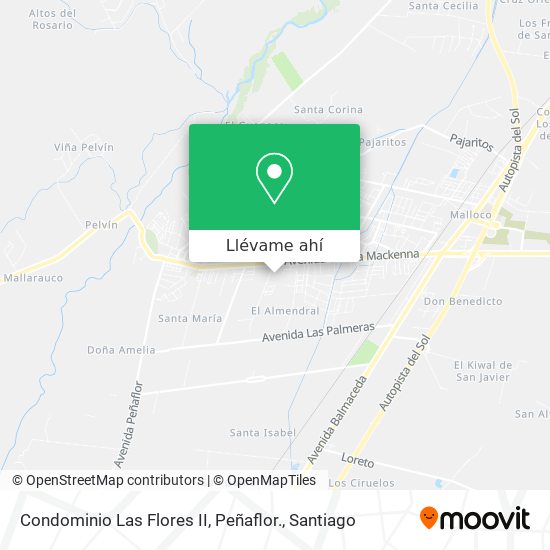 Mapa de Condominio Las Flores II, Peñaflor.