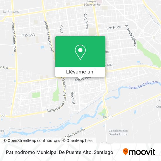 Mapa de Patinodromo Municipal De Puente Alto