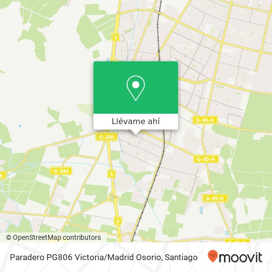 Mapa de Paradero PG806 Victoria / Madrid Osorio