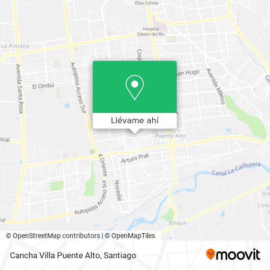Mapa de Cancha Villa Puente Alto