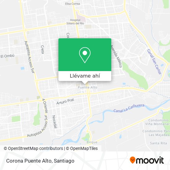Mapa de Corona Puente Alto