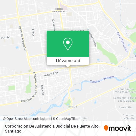 Mapa de Corporacion De Asistencia  Judicial De Puente Alto