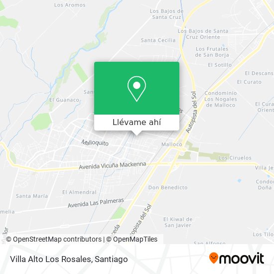 Mapa de Villa Alto Los Rosales