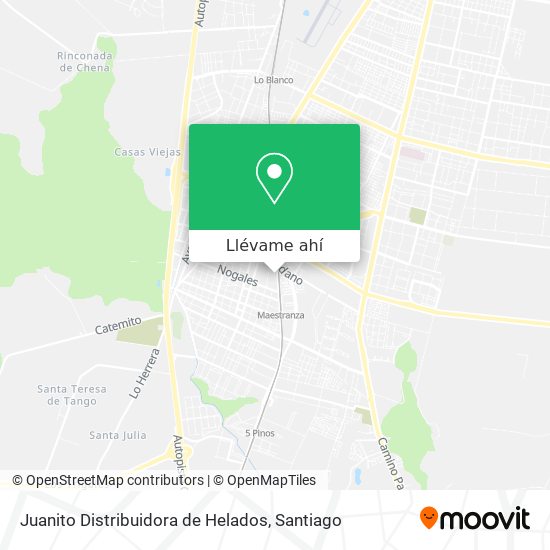 Mapa de Juanito Distribuidora de Helados