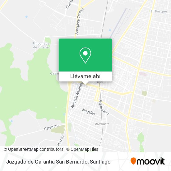 Mapa de Juzgado de Garantía San Bernardo