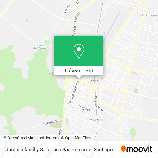 Mapa de Jardin Infantil y Sala Cuna San Bernardo