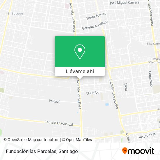 Mapa de Fundación las Parcelas