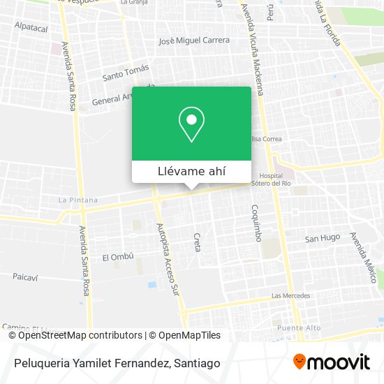 Mapa de Peluqueria Yamilet Fernandez