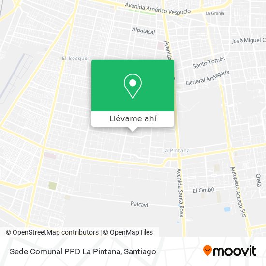 Mapa de Sede Comunal PPD La Pintana