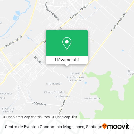 Mapa de Centro de Eventos Condominio Magallanes
