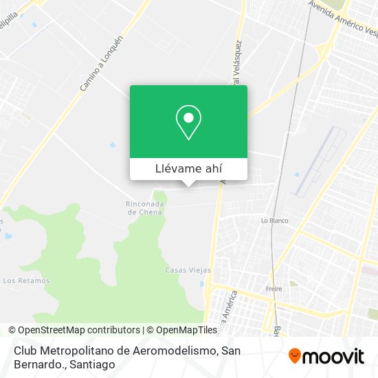 Mapa de Club Metropolitano de Aeromodelismo, San Bernardo.