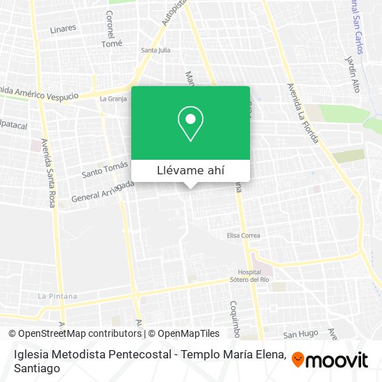Mapa de Iglesia Metodista Pentecostal - Templo María Elena