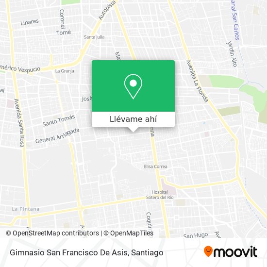 Mapa de Gimnasio San Francisco De Asis