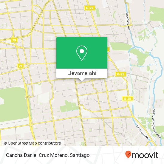 Mapa de Cancha Daniel Cruz Moreno
