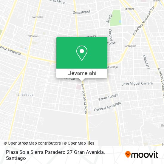Mapa de Plaza Sola Sierra Paradero 27 Gran Avenida