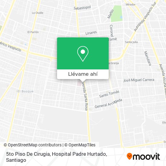 Mapa de 5to Piso De Cirugia, Hospital Padre Hurtado